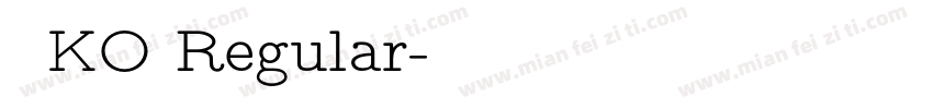 一拳KO Regular字体转换